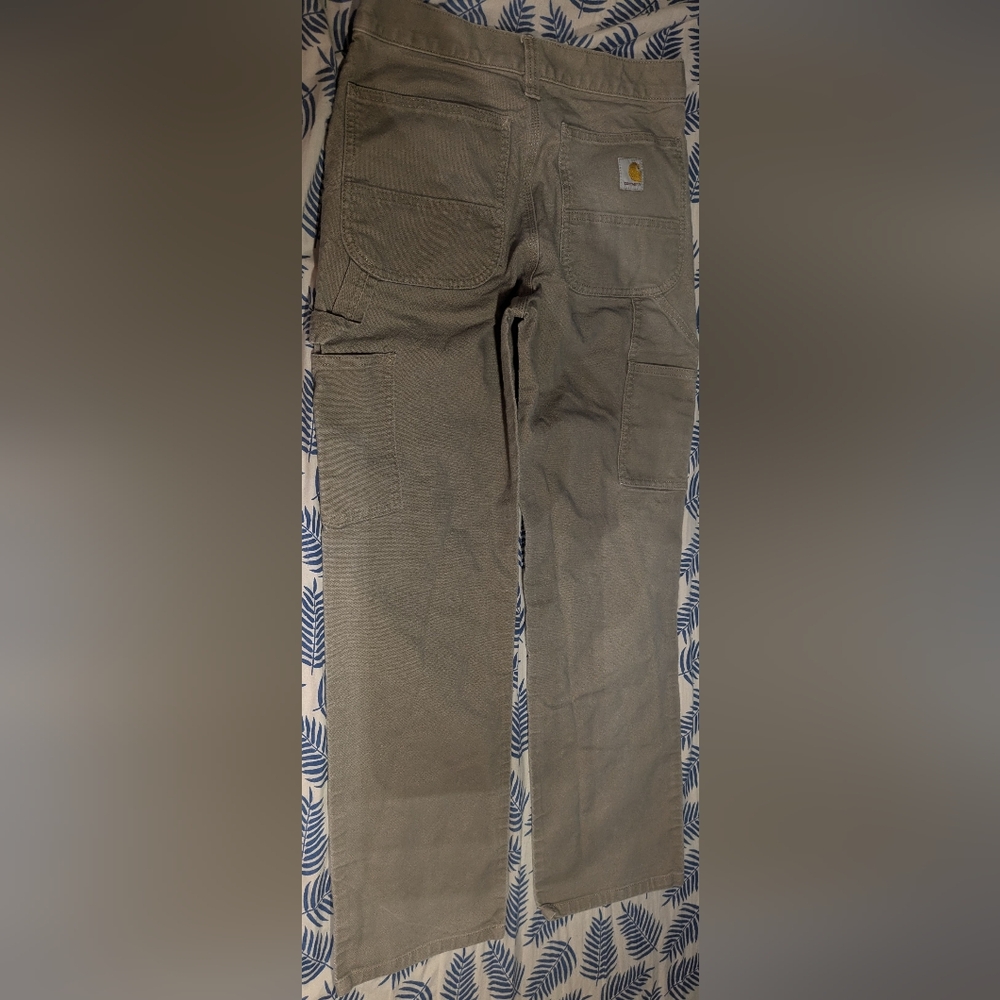 Carhartt Beige Work Pants Size 30x30 - Picture 9 of 11